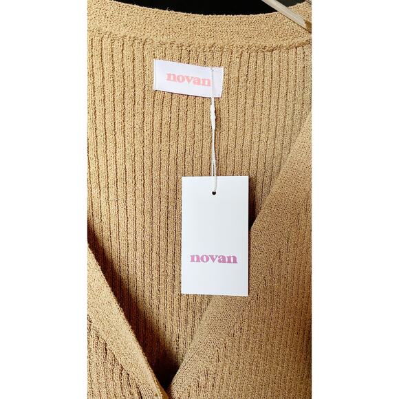 Novan Birdie Dress Oat Knit Mini Long Sleeve Dress NWT Size Large - Picture 3 of 6